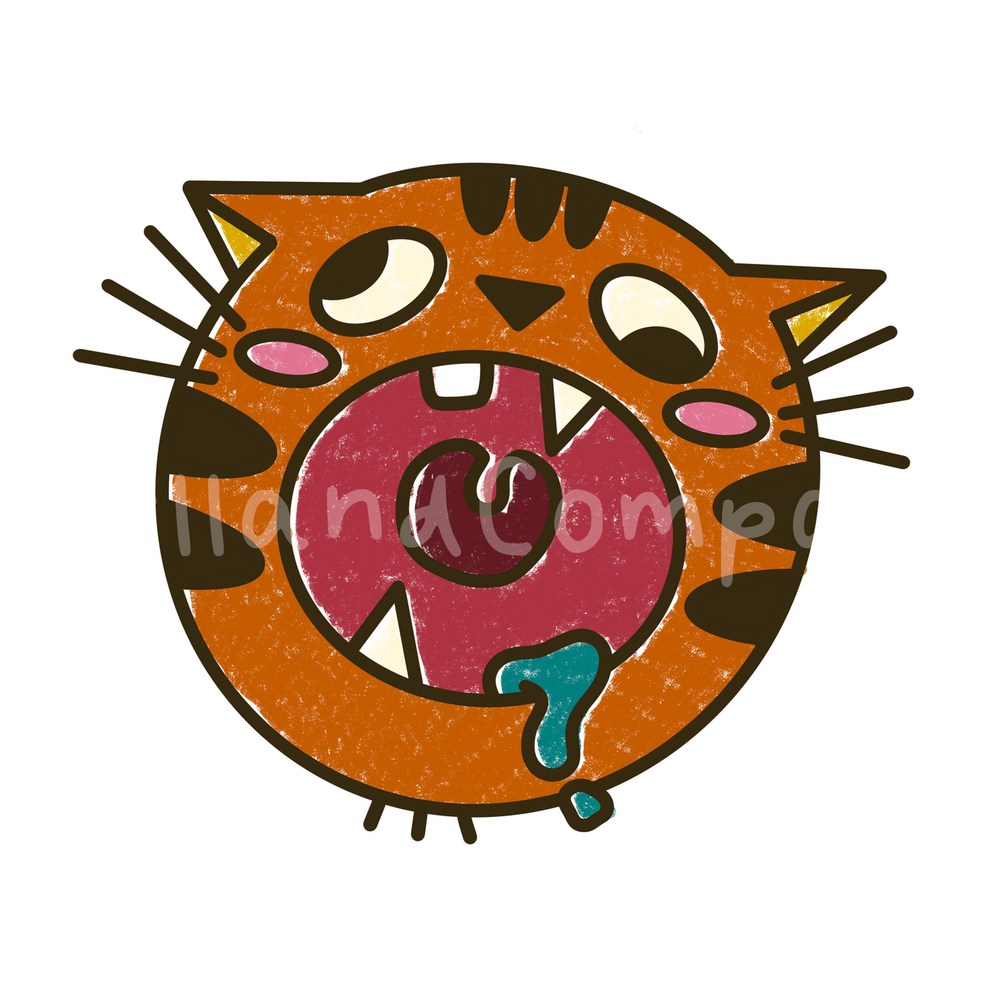 Silly Tiger Sticker (2")