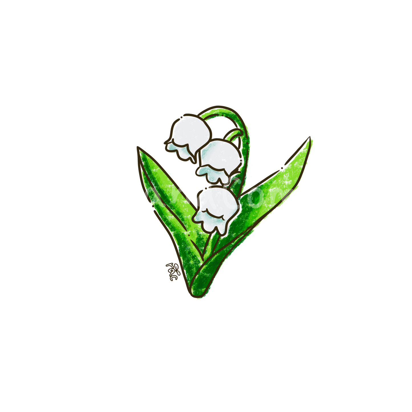 Lily of the Valley Sticker (2”)