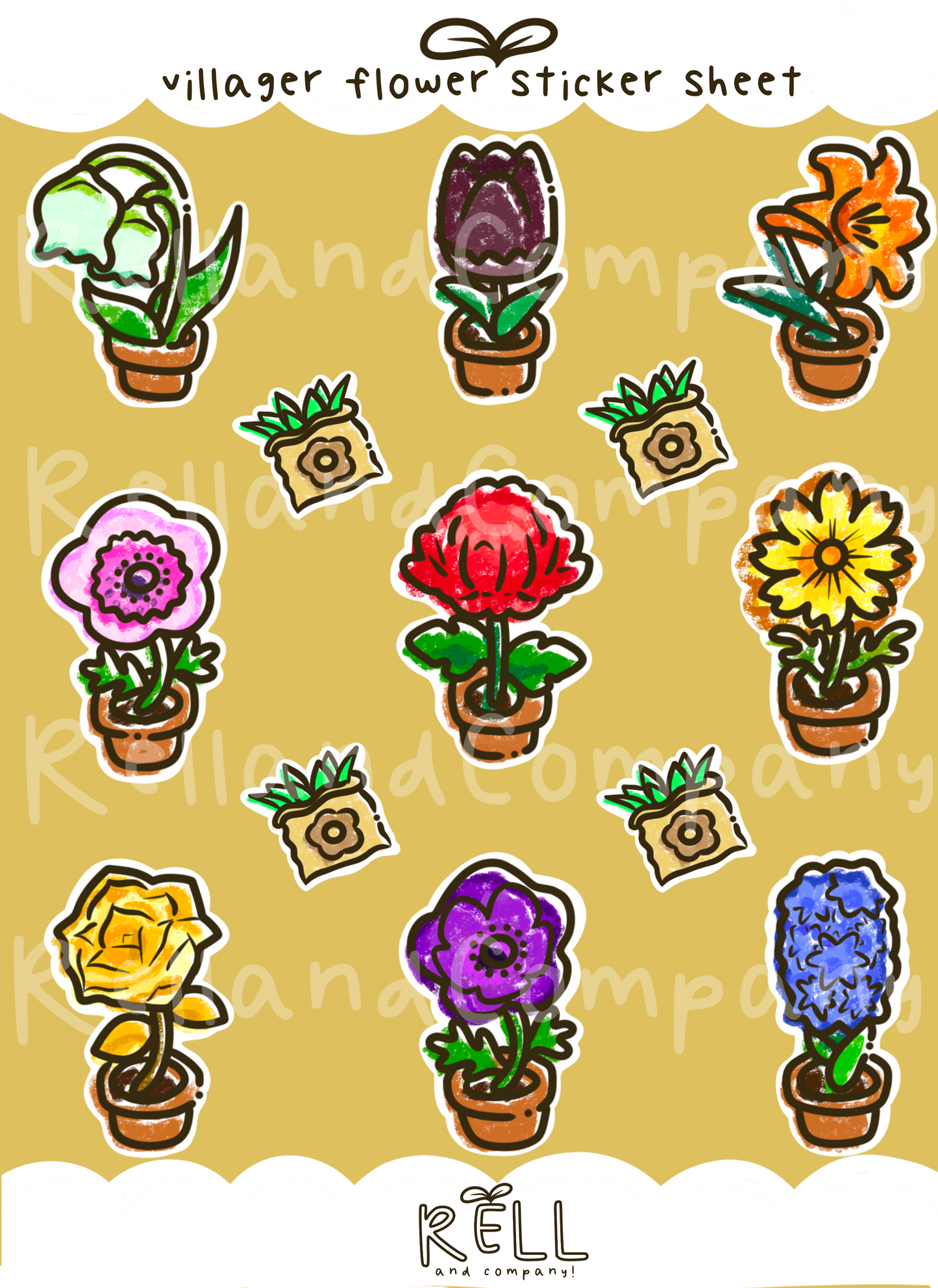 Villager Flowers– Sticker Sheet