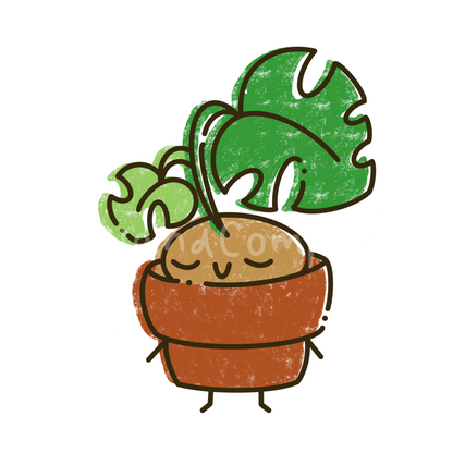 Potted Pals! - Momo the Monstera Sticker (2")