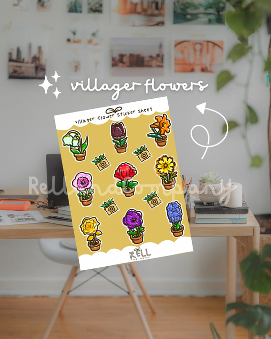 Villager Flowers– Sticker Sheet