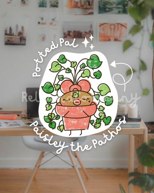 Potted Pals! - Paisley the Pathos! Sticker (2”)