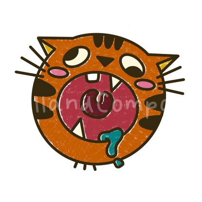 Silly Tiger Sticker (2")