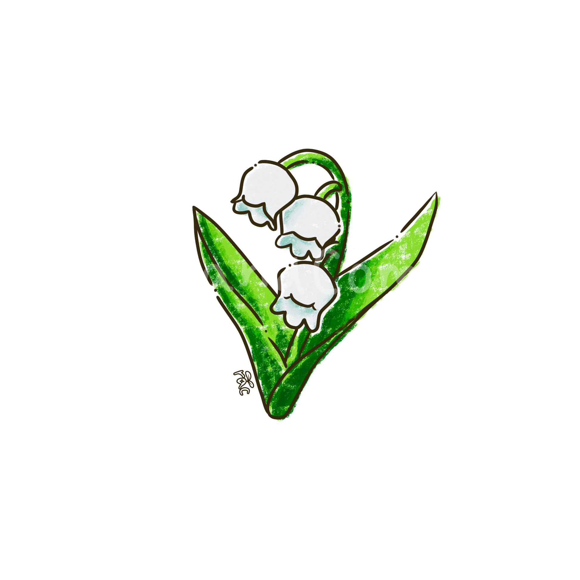 lily of the valley flower acnh Lily of the Valley Sticker (2”) – Rell and Company