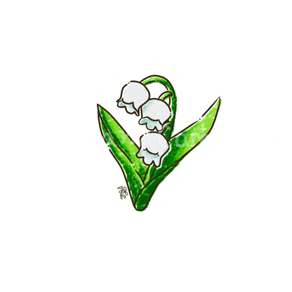 Lily of the Valley Sticker (2”)