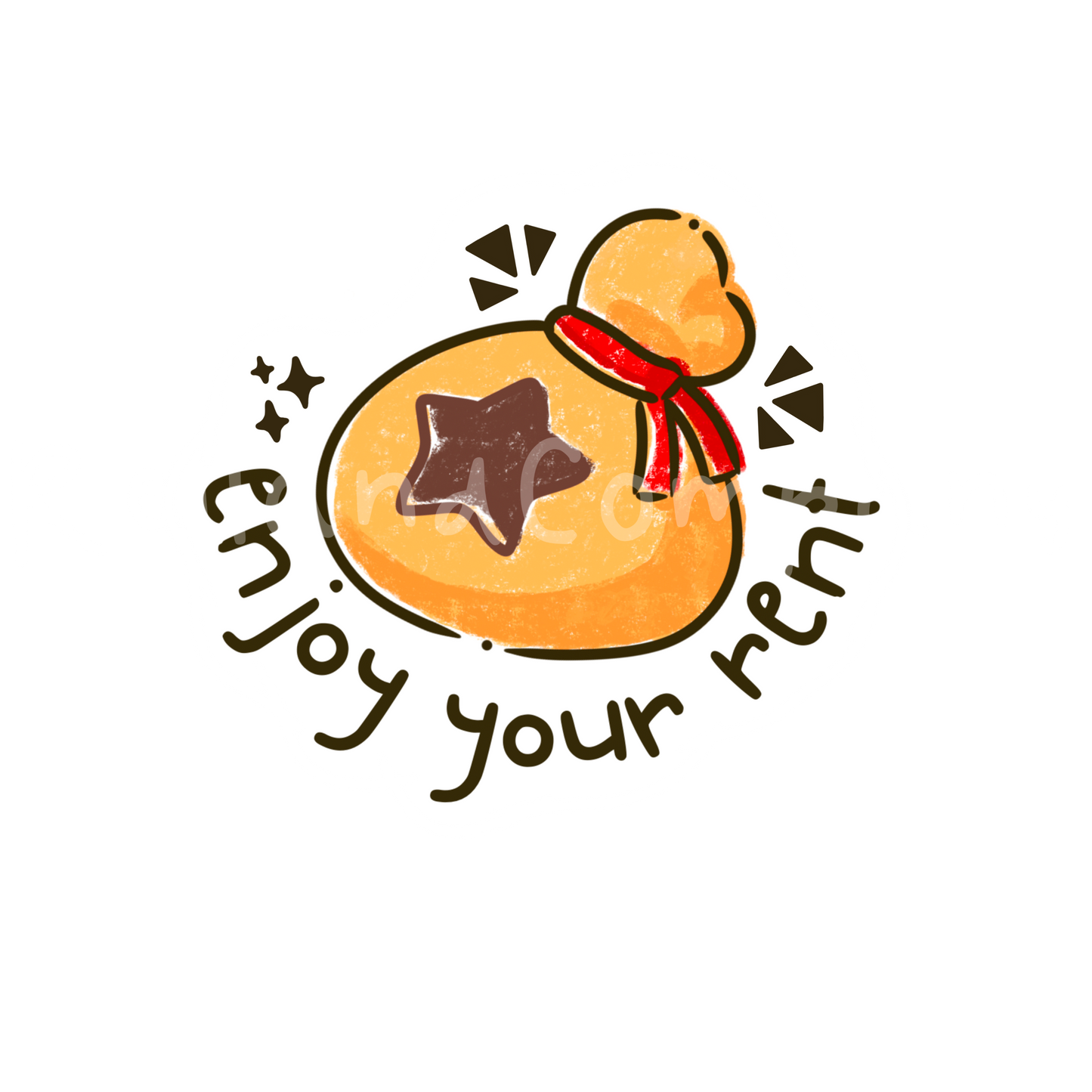 Bell Bag - Enjoy your rent! (2”)